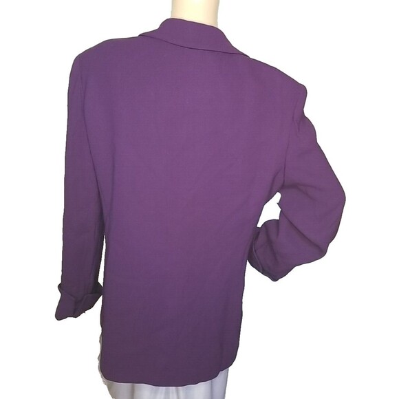 Herbert Grossman Cynthia Sobel Blazer Wool Blend 16 Purple NWT Vintage - Picture 4 of 14